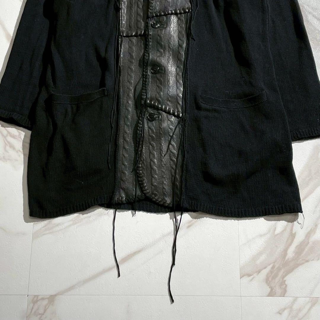 Vintage Yohji Yamamoto Tops - Yohji Yamamoto HOMME 19SS Cotton Cardigan Black Size L - Authentic Archive