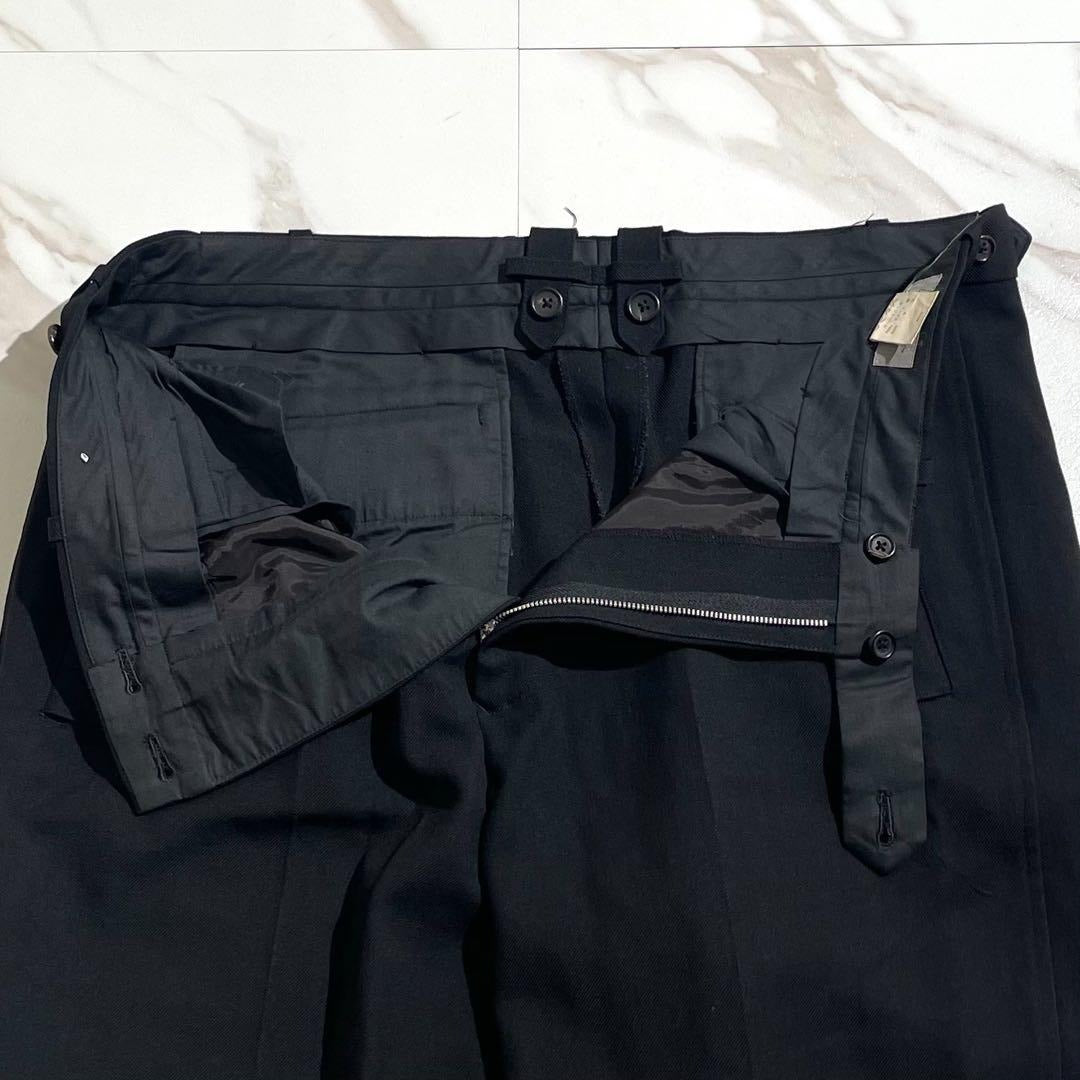 Yohji Yamamoto - Yohji Yamamoto POUR HOMME 80s Tapered Silhouette Pants Black Size L