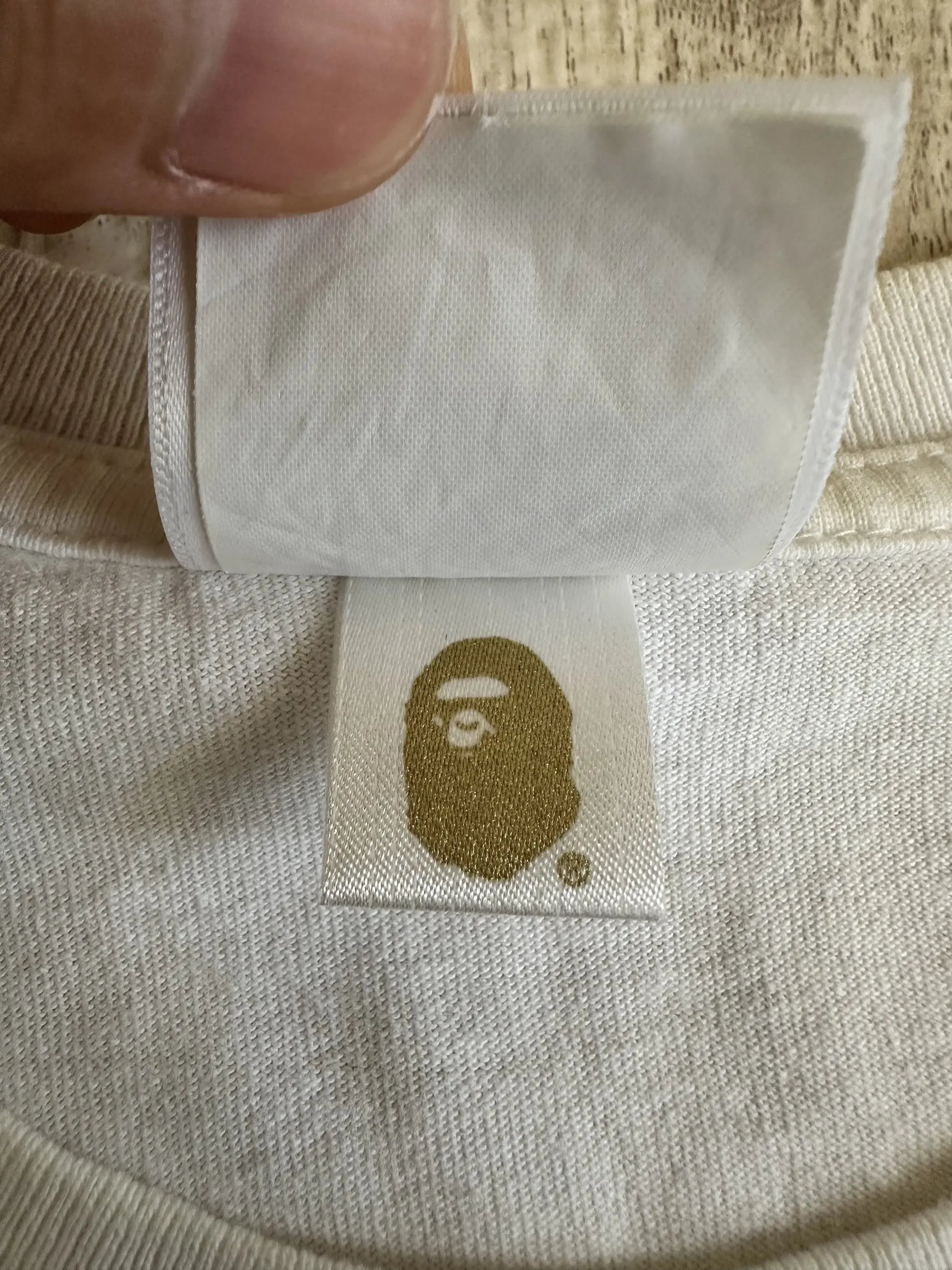 Bape - A BATHING APE Shark Head Cotton T-shirt White Size M