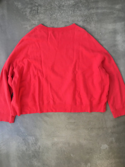 Vintage Undercover Tops - UNDERCOVER Cropped Sweatshirt Red Cotton F - Authentic Archive