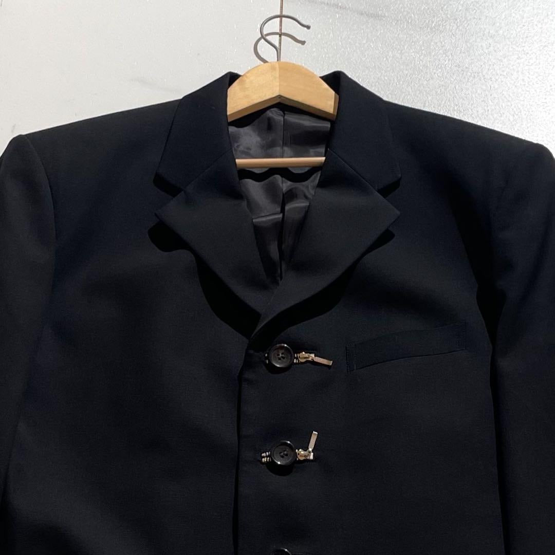 Vintage Yohji Yamamoto Outwear - LQ Y's for men tailored jacket zip wool Black Size L - Authentic Archive