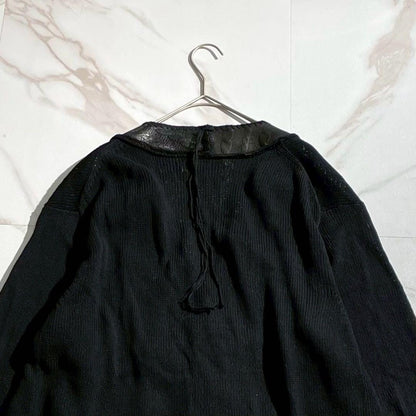 Vintage Yohji Yamamoto Tops - Yohji Yamamoto HOMME 19SS Cotton Cardigan Black Size L - Authentic Archive