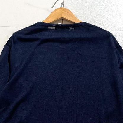 Vintage Yohji Yamamoto Tops - Yohji Yamamoto POUR HOMME Knit Decolour Blue Size L - Authentic Archive