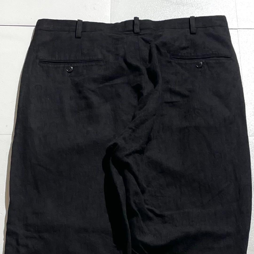 Vintage Yohji Yamamoto Bottoms - Yohji Yamamoto POUR HOMME Pants Jacquard Black US 33 - Authentic Archive