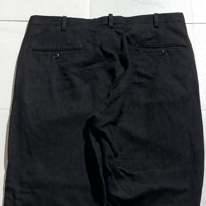 Vintage Yohji Yamamoto Bottoms - Yohji Yamamoto POUR HOMME Pants Jacquard Black US 33 - Authentic Archive