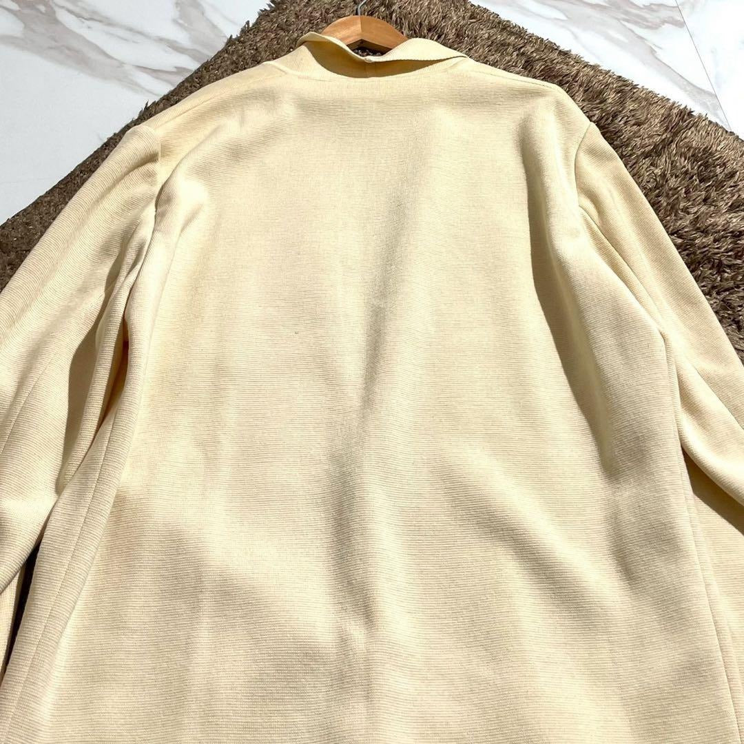 Issey Miyake - ISSEY MIYAKE MEN 84SS Brush Tag Knit Chesterfield Coat Off White Size M