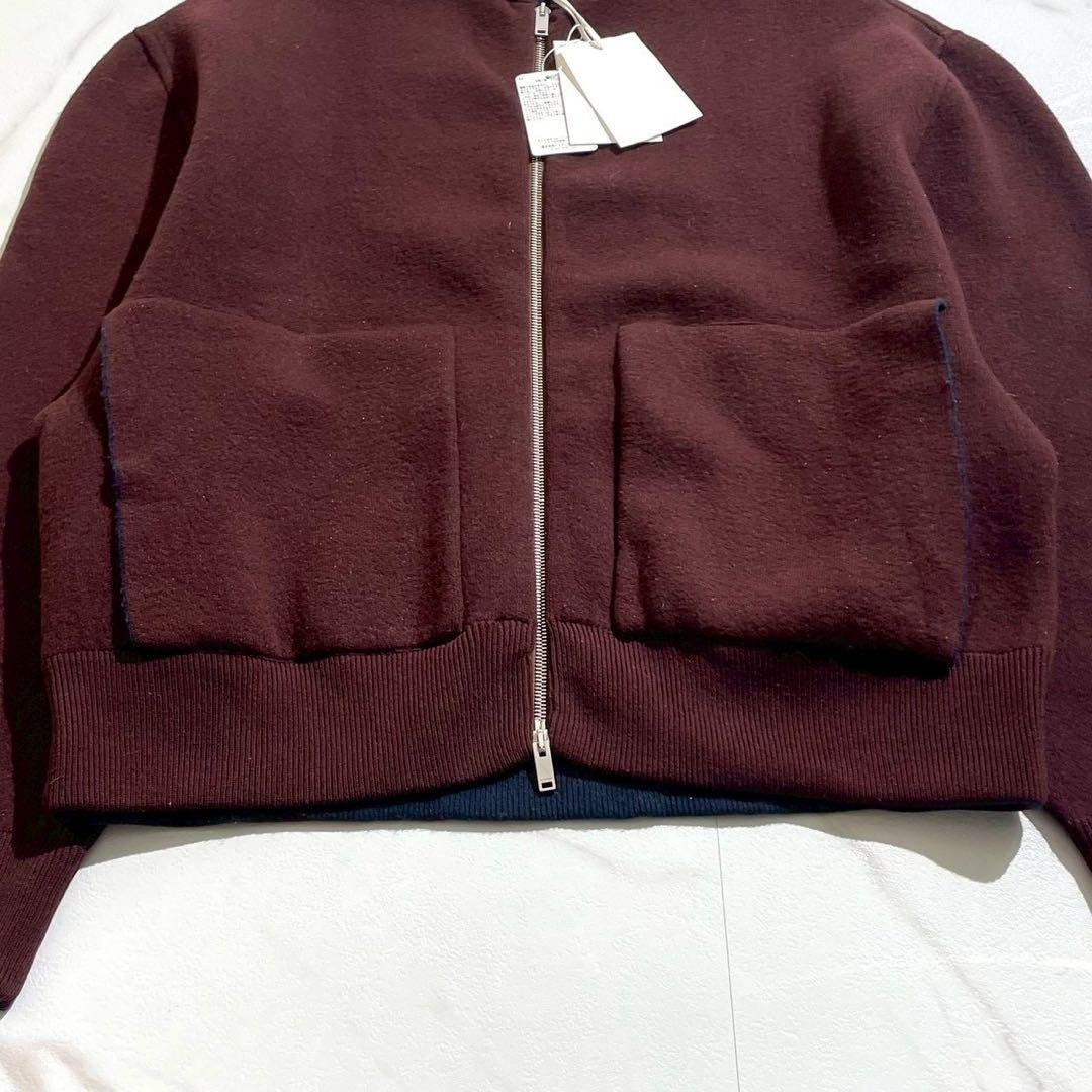 Vintage JIL SANDER Outwear - JIL SANDER 24SS Oversized Knit Blouson Red Size L - Authentic Archive