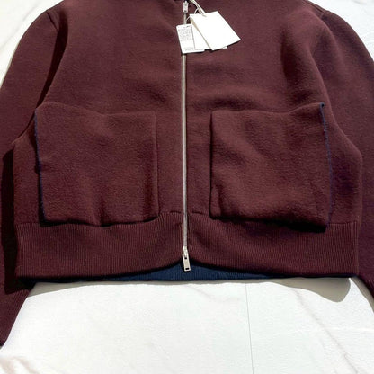 Vintage JIL SANDER Outwear - JIL SANDER 24SS Oversized Knit Blouson Red Size L - Authentic Archive