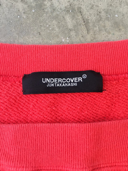 Vintage Undercover Tops - UNDERCOVER Cropped Sweatshirt Red Cotton F - Authentic Archive