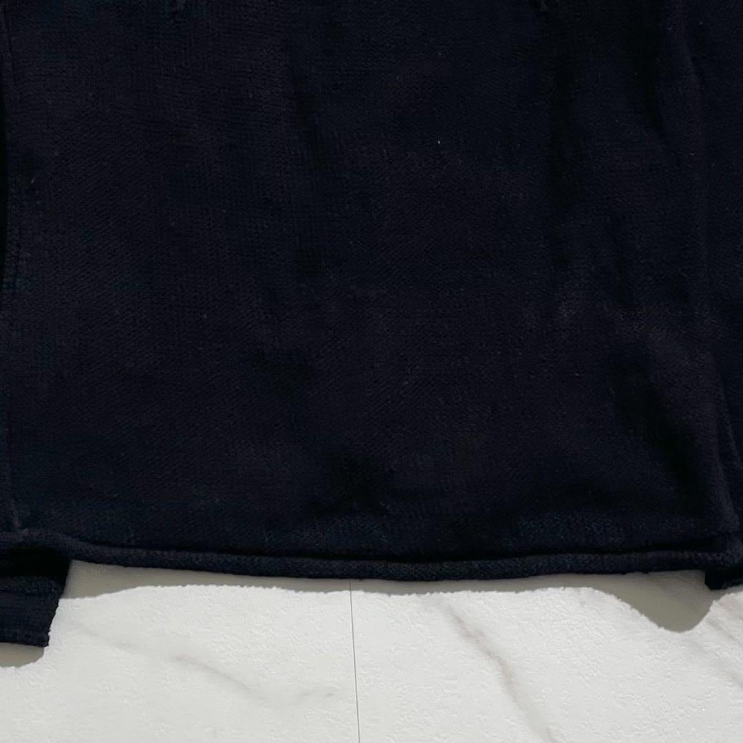 Yohji Yamamoto - Y's UNEVEN YARN JERSEY ROLLED CARDIGAN BLACK M