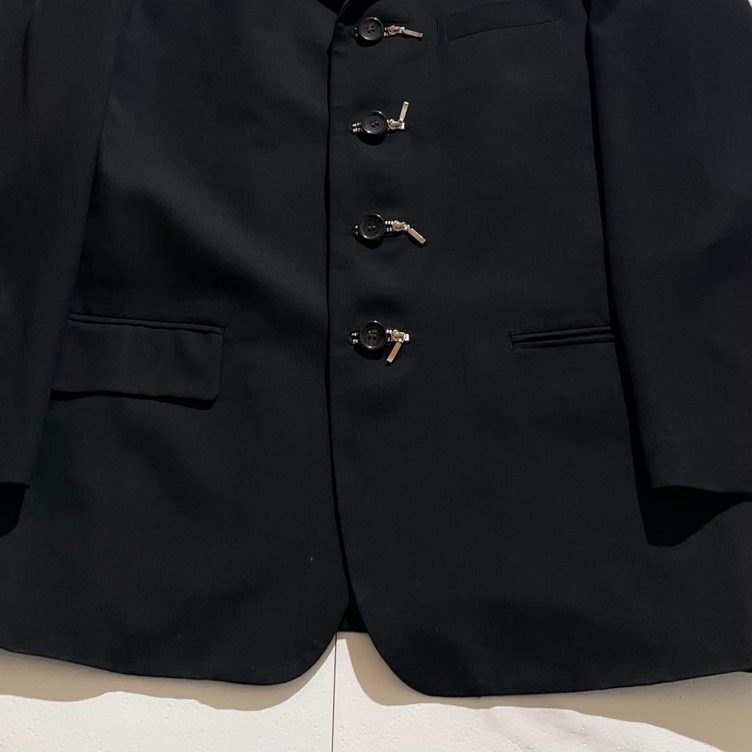 Vintage Yohji Yamamoto Outwear - LQ Y's for men tailored jacket zip wool Black Size L - Authentic Archive