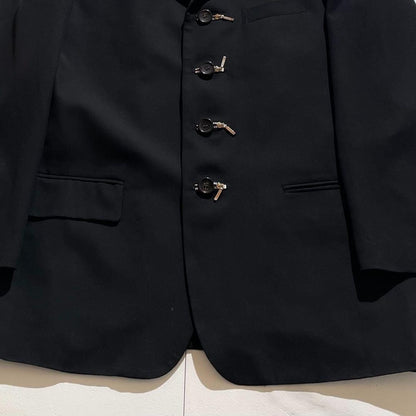 Vintage Yohji Yamamoto Outwear - LQ Y's for men tailored jacket zip wool Black Size L - Authentic Archive