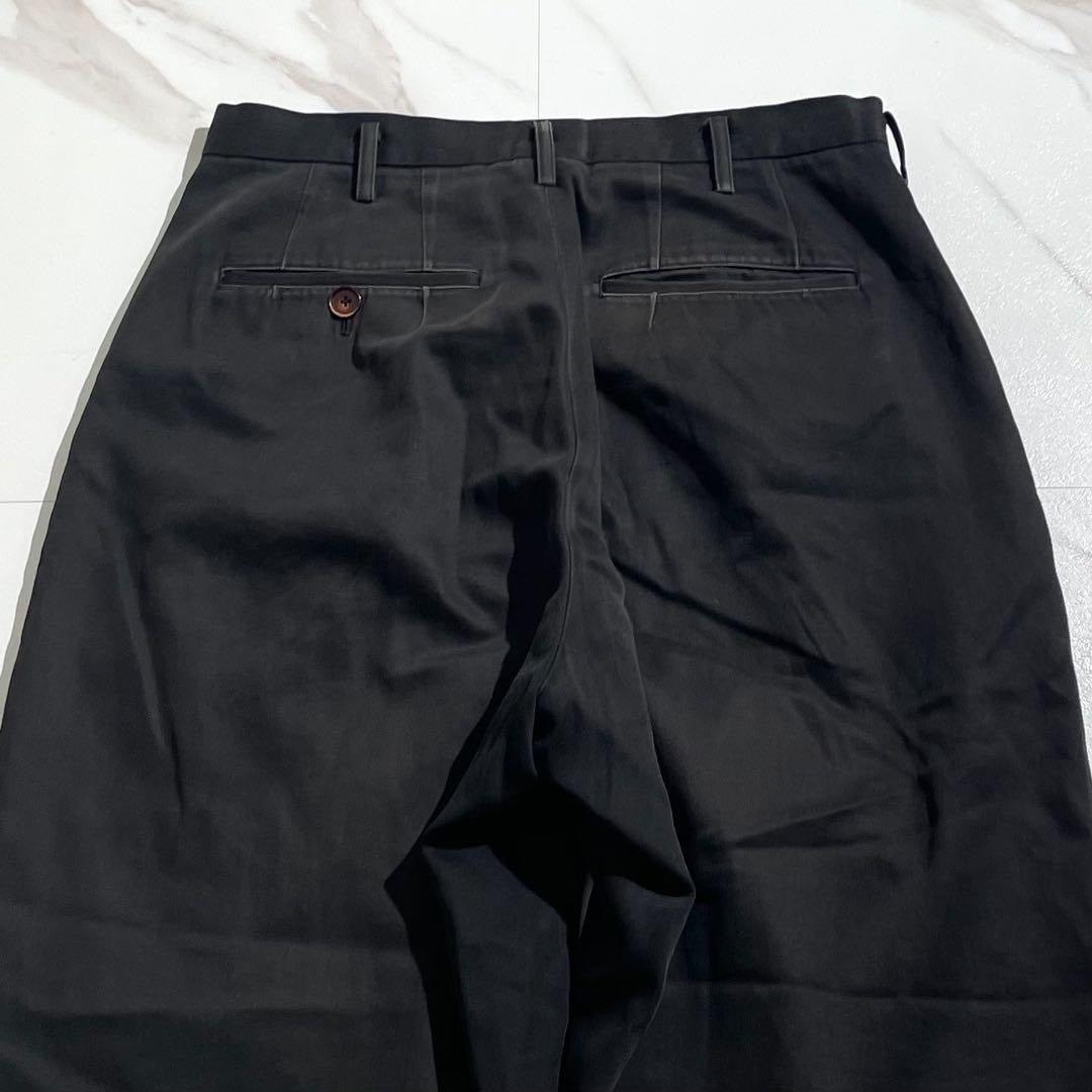 Yohji Yamamoto - Y's for men Cotton Gabardine Wide Pants Black Size L