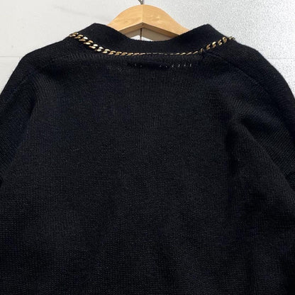 Vintage JEAN PAUL GAULTIER Outwear - Jean Paul Gaultier cardigan chain Alpaca Black Size L - Authentic Archive