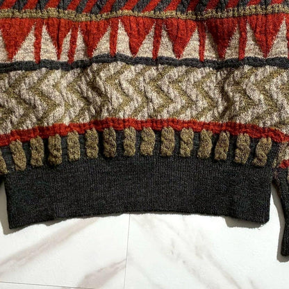 Vintage Issey Miyake Tops - ISSEY MIYAKE 80s Brush Tag 3D Long Sleeve Knit Size L - Authentic Archive