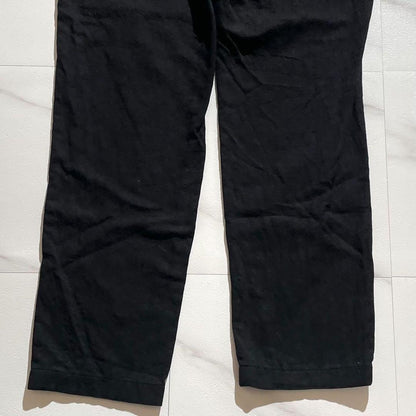 Vintage Yohji Yamamoto Bottoms - Yohji Yamamoto POUR HOMME Pants Jacquard Black US 33 - Authentic Archive