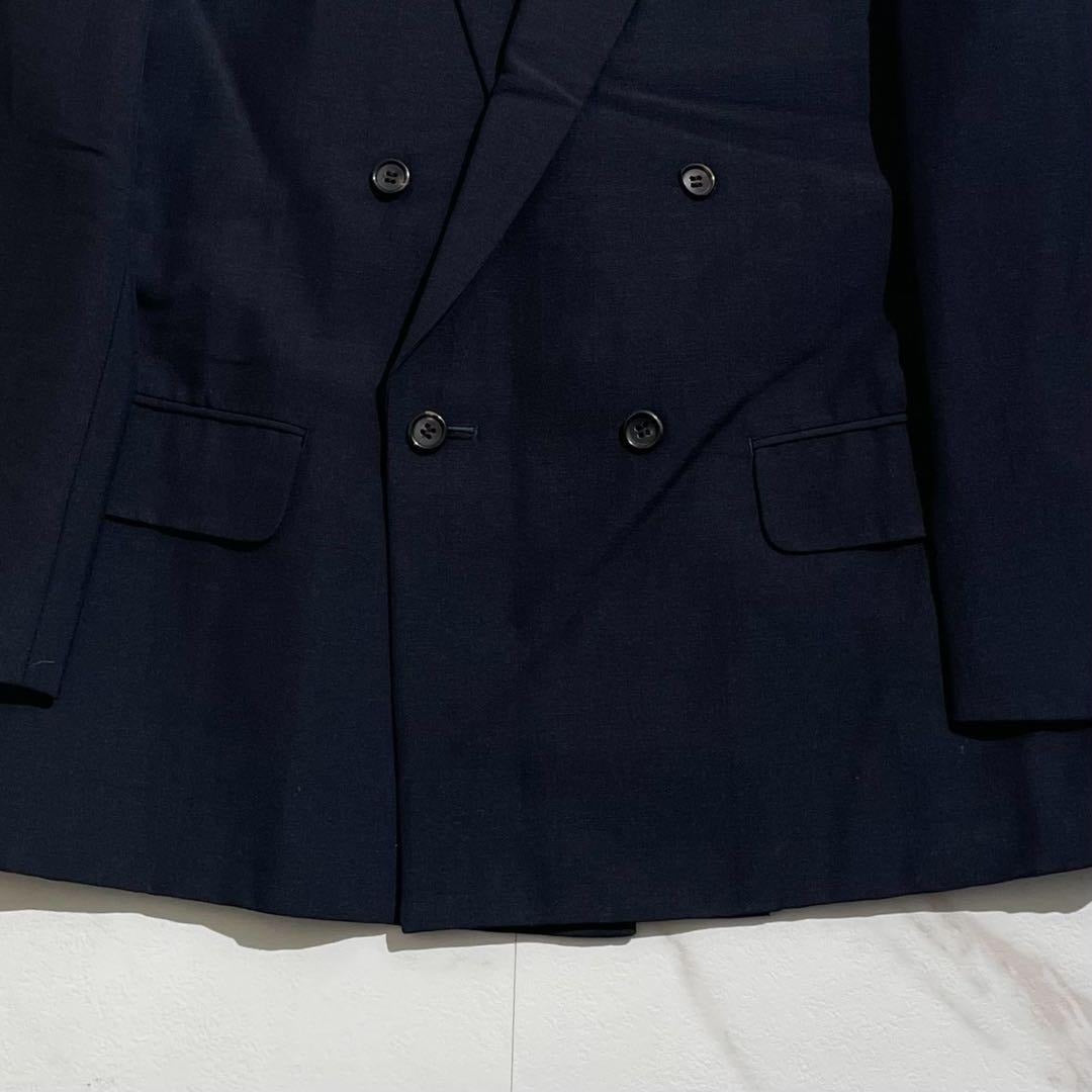 Vintage Comme des Garcons Outwear - COMME des GARÇONS HOMME PLUS 90s Double-Breasted Jacket Dark Navy L - Authentic Archive
