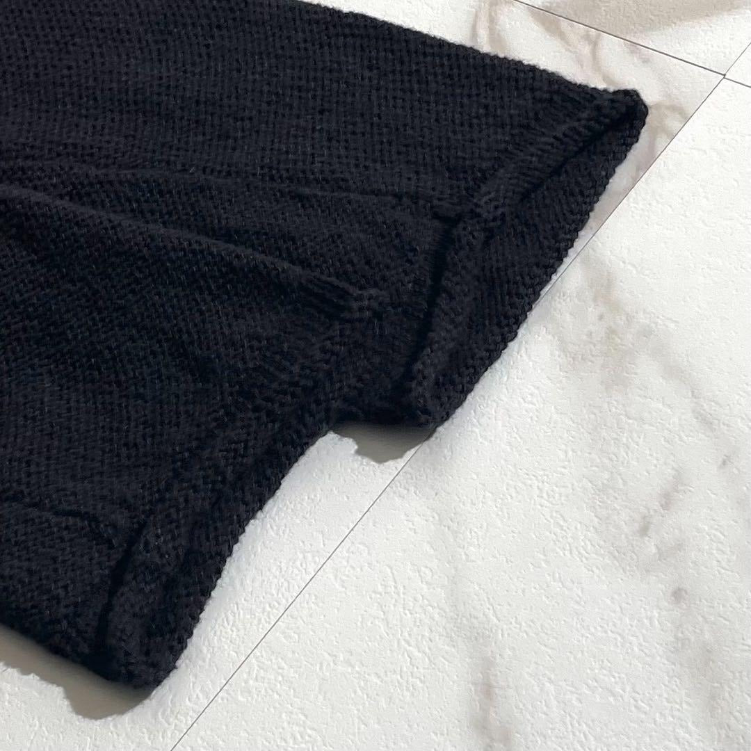 Yohji Yamamoto - Y's UNEVEN YARN JERSEY ROLLED CARDIGAN BLACK M