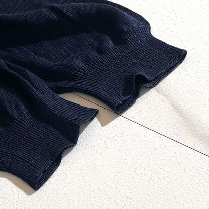Vintage Yohji Yamamoto Tops - Yohji Yamamoto POUR HOMME Knit Decolour Blue Size L - Authentic Archive