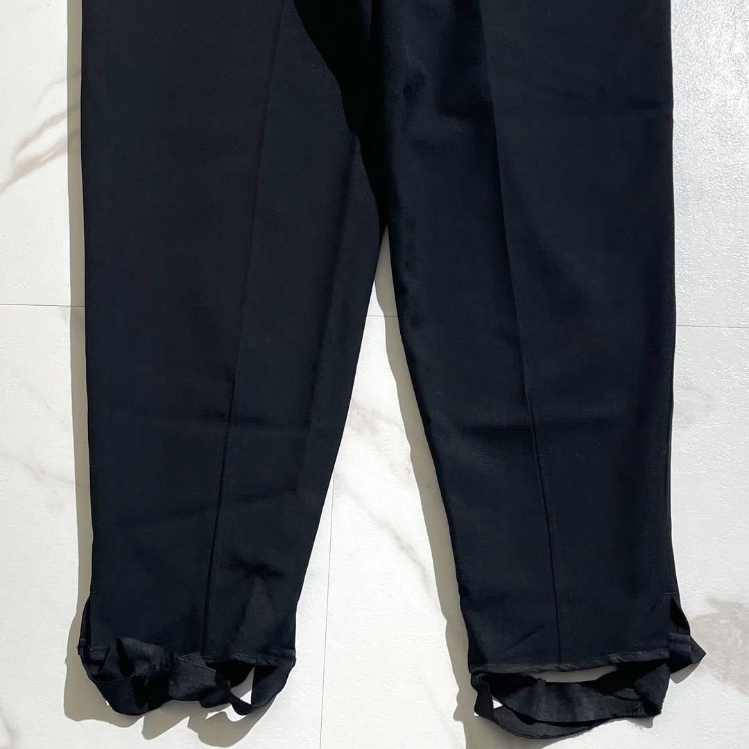 Yohji Yamamoto - Yohji Yamamoto POUR HOMME 80s Tapered Silhouette Pants Black Size L