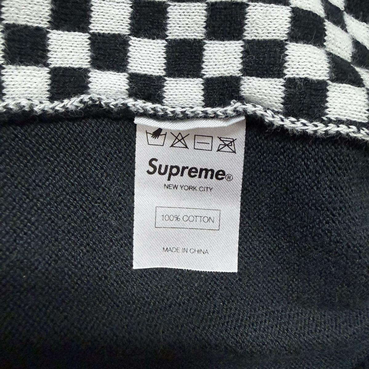 Supreme - Supreme 13ss Checkered Sweater Black Size M