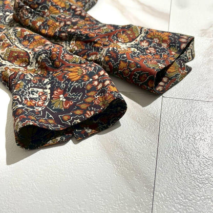 Vintage Saint Laurent Paris Tops - SAINT LAURENT PARIS Paisley Long Sleeve Shirt Rayon Size L - Authentic Archive