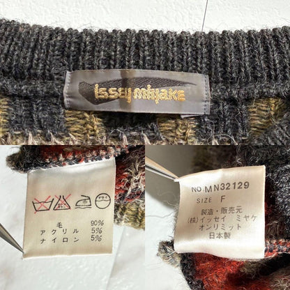 Vintage Issey Miyake Tops - ISSEY MIYAKE 80s Brush Tag 3D Long Sleeve Knit Size L - Authentic Archive