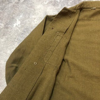 Vintage 40s US Army Wool Mustard Shirt Size 14.1