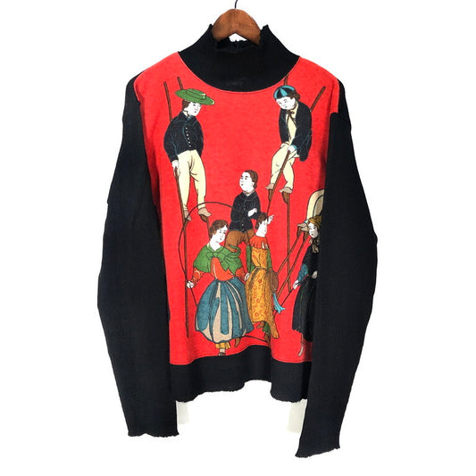 Yohji Yamamoto 95AW Rokumeikan Print High Neck Knit Size M