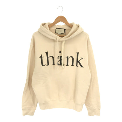 GUCCI 20AW Think Thank Vintage Distressed Hoodie Size S