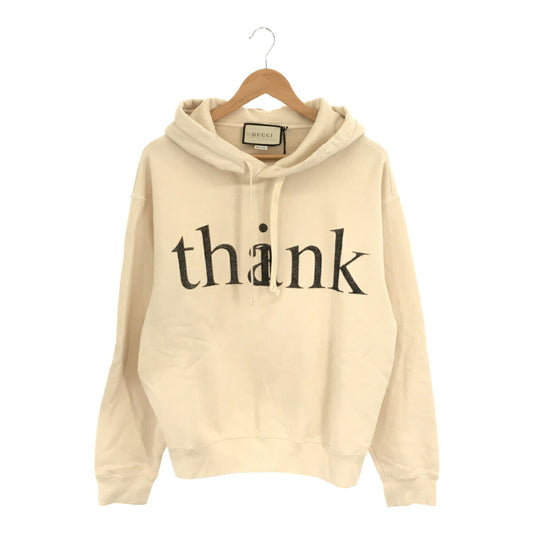 GUCCI 20AW Think Thank Vintage Distressed Hoodie Size S