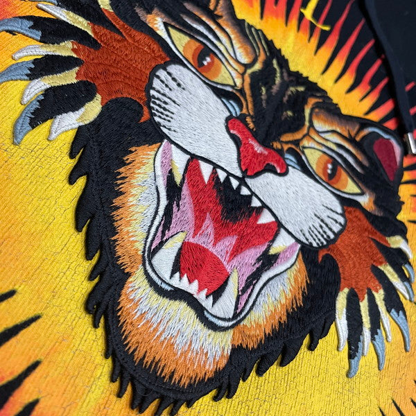 Gucci Angry Cat Embroidered Oversized Hoodie Black Size S