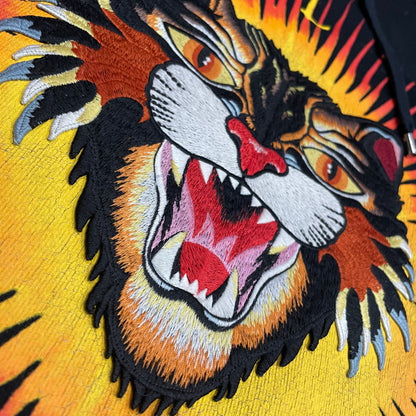 Gucci Angry Cat Embroidered Oversized Hoodie Black Size S