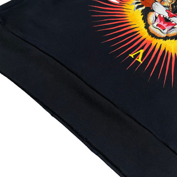 Gucci Angry Cat Embroidered Oversized Hoodie Black Size S