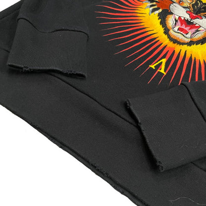 Gucci Angry Cat Embroidered Oversized Hoodie Black Size S
