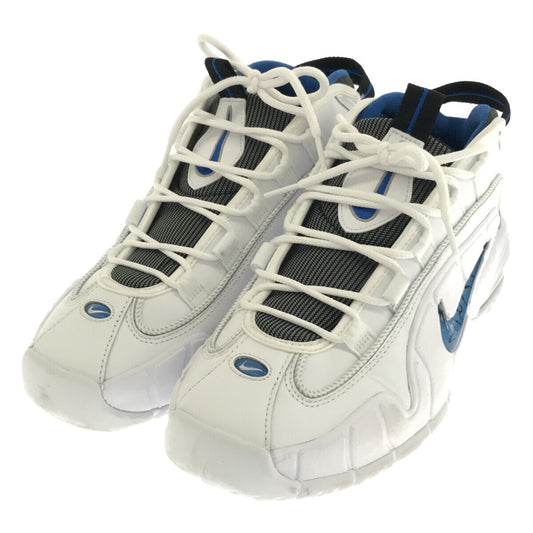 NIKE Air Max Penny Home Sneakers White/Blue Size 26.5