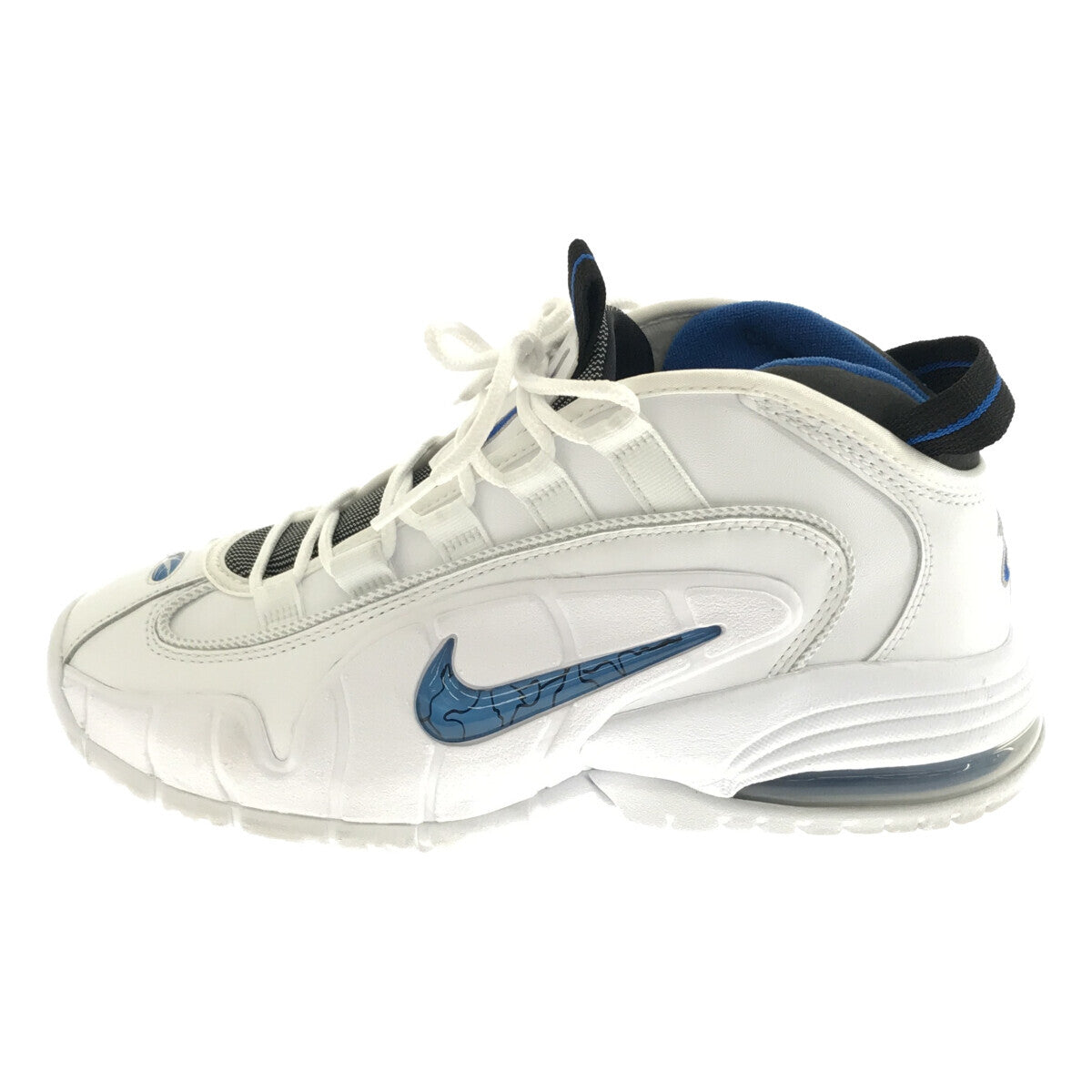 NIKE Air Max Penny Home Sneakers White/Blue Size 26.5