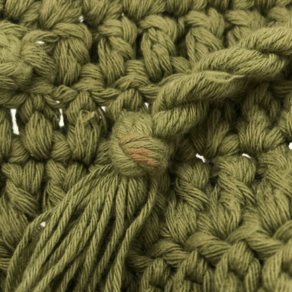 ITV Green Handmade Knit Oversized Hoodie