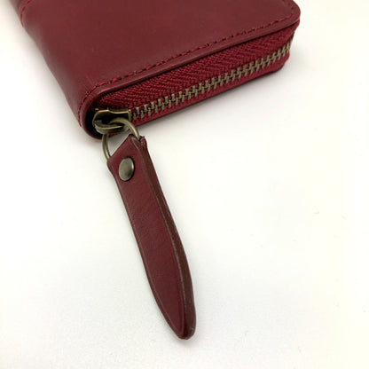 Burberry Red Leather Zip-around Keyring