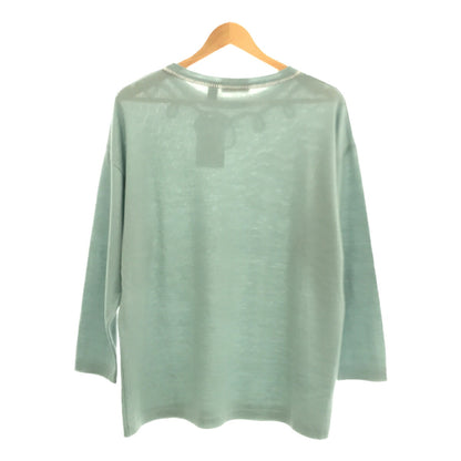 FENDI FW Design Crew Neck Wool Sweater Blue Size 44