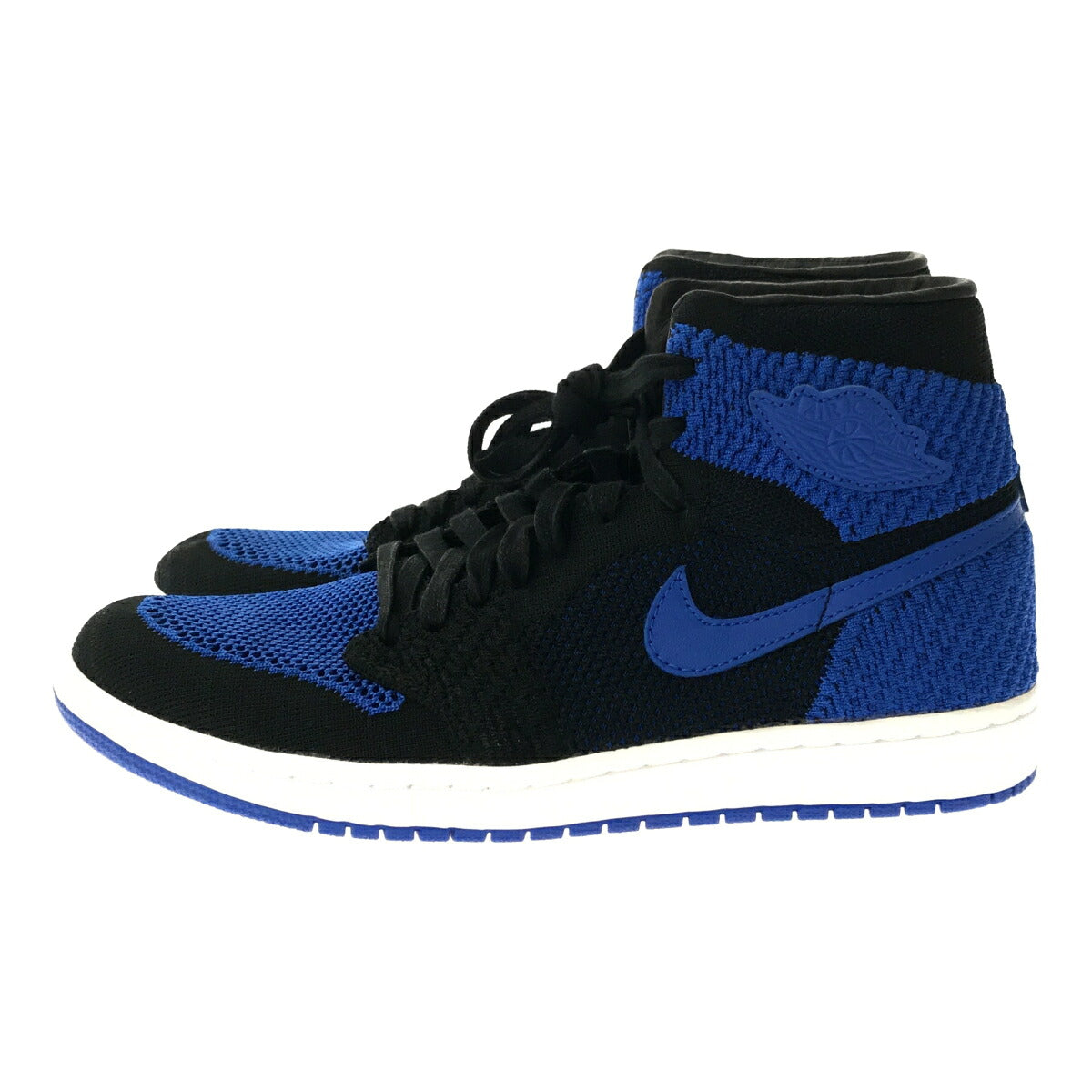 Nike Air Jordan 1 Retro Hi Flyknit Sneakers Blue Size 27.5