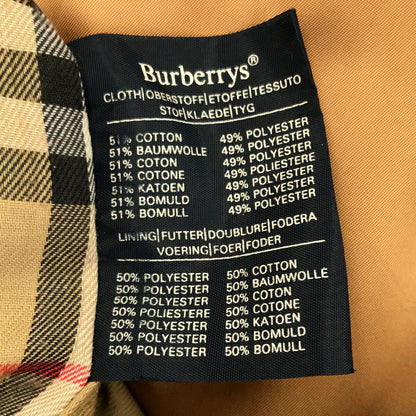 BURBERRYS 80's Vintage Cotton Single Trench Coat Size M