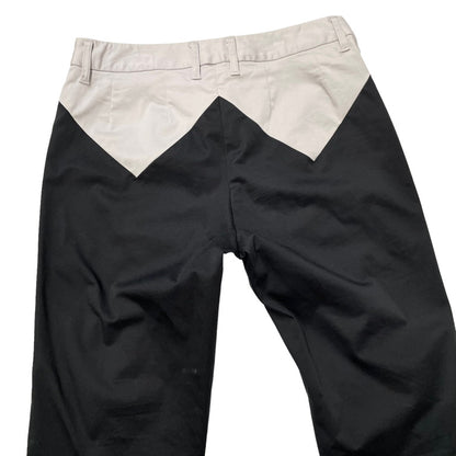 ISSEY MIYAKE 11AW Panel Stretch Slim Pants Black/Gray Size 2