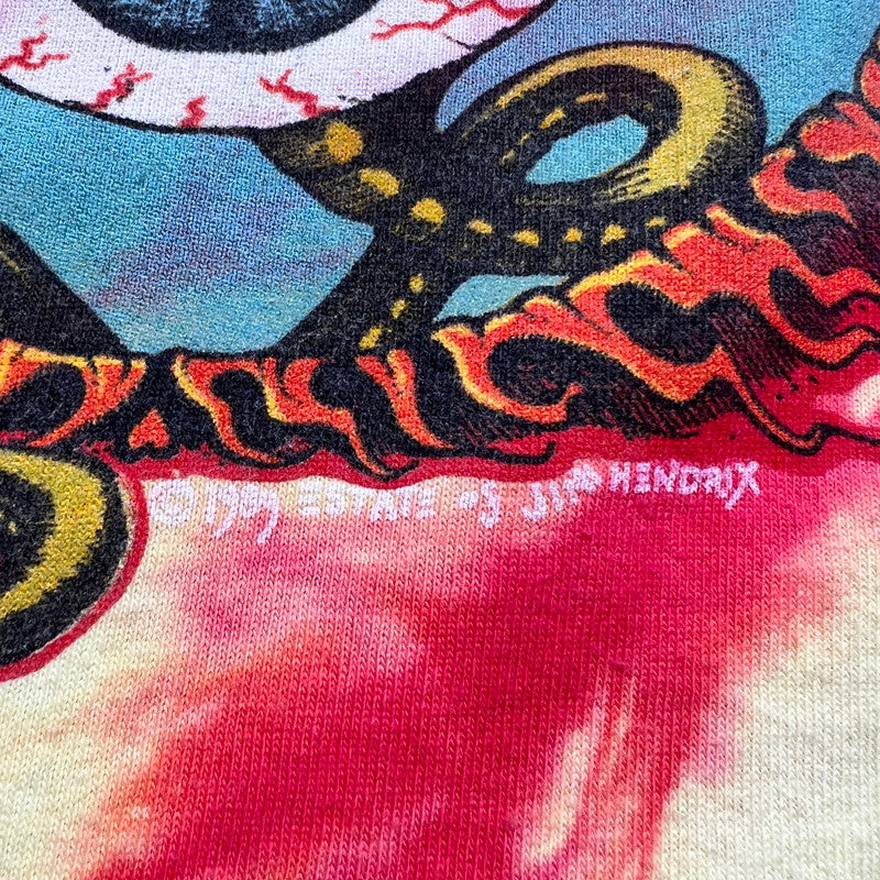 Unknown 80s Jimi Hendrix Rick Griffin Tie-Dye Tee Size S