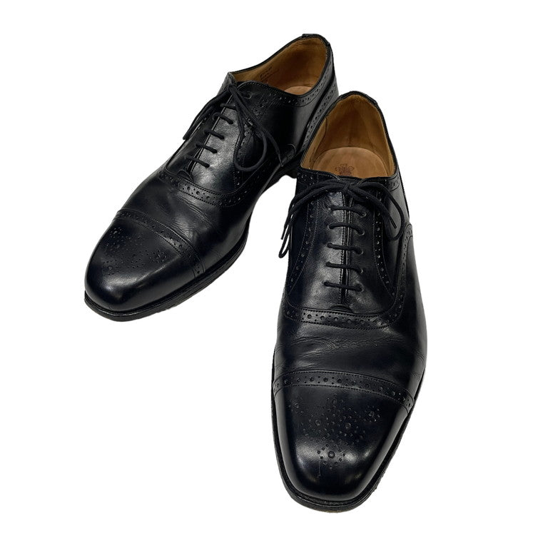 Tricker's Kensington Semi-Brogue Shoes Black Size 11.5