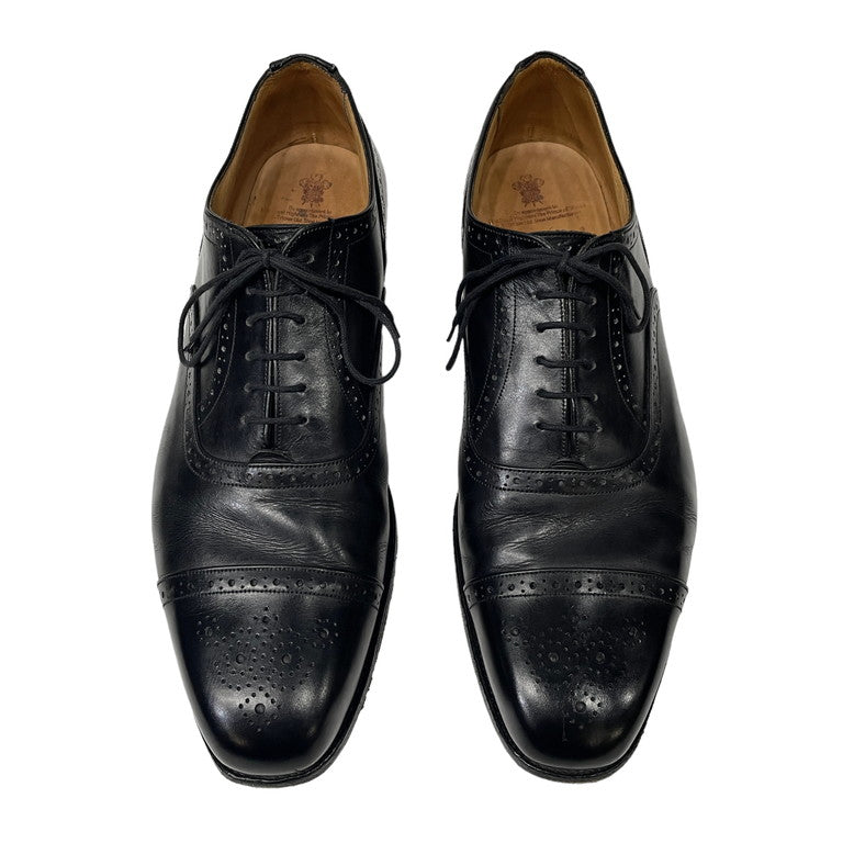 Tricker's Kensington Semi-Brogue Shoes Black Size 11.5