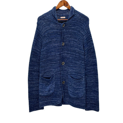 KAPITAL 14SS Cotton Linen Knit Blazer Blue Jacket Size 1
