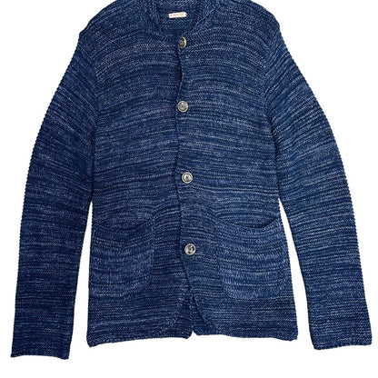 KAPITAL 14SS Cotton Linen Knit Blazer Blue Jacket Size 1