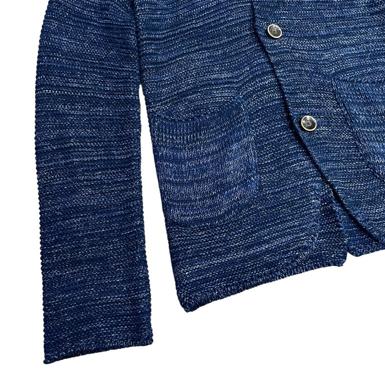 KAPITAL 14SS Cotton Linen Knit Blazer Blue Jacket Size 1