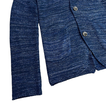 KAPITAL 14SS Cotton Linen Knit Blazer Blue Jacket Size 1